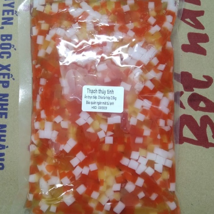 Thạch thủy tinh/ thạch nha đam/ thạch con cá/ thạch dừa sợi (gói chia 500g)