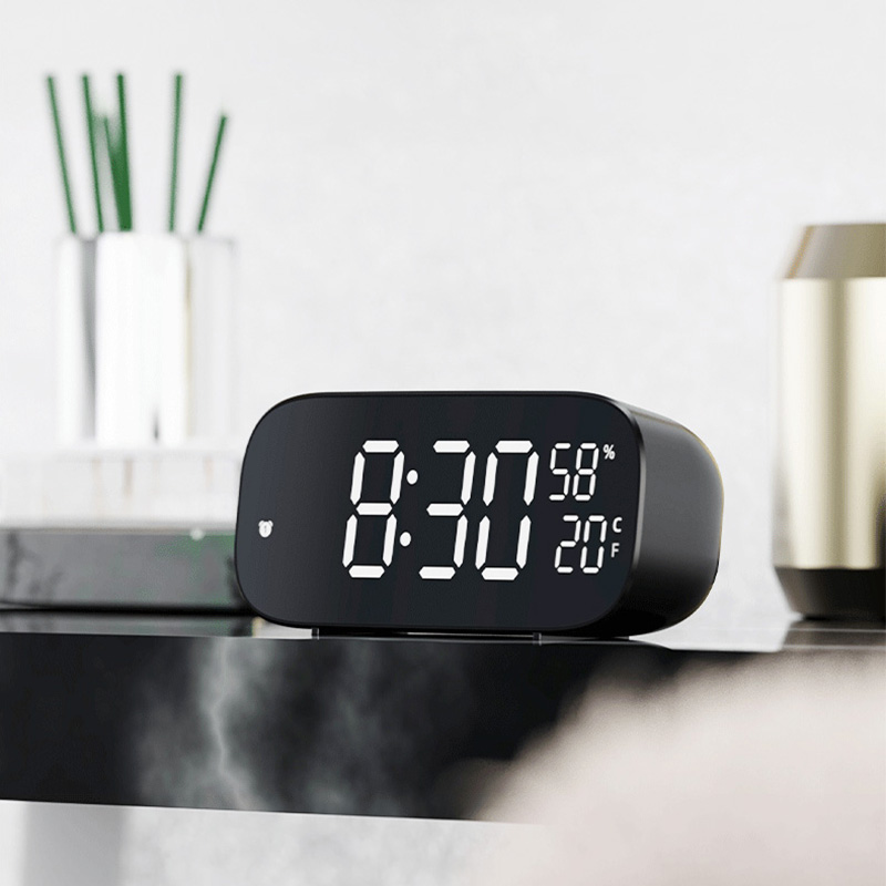 JJT [Miễn Phí Vận Chuyển]LED đa năng đồng hồ điện tử kỹ thuật số, đồng hồ báo thức, Plug-in Hai công dụng điều khiển bằng giọng nói nhiệt độ và độ ẩm thời gian nhanh chóng