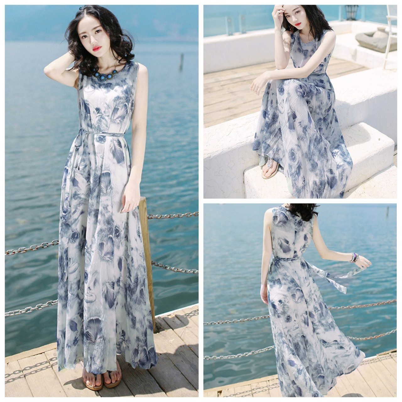 [HCM]ĐẦM MAXI HỌA TIẾT CAO CẤP BEYEU1688 - BY4163