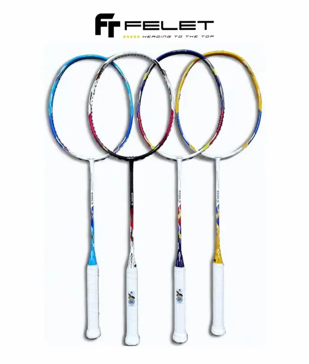 RACKET GINOO 10 FELET  Badminton Racket Tension 24-31LBS[ FREE GRIP + STRING RANDOM ]