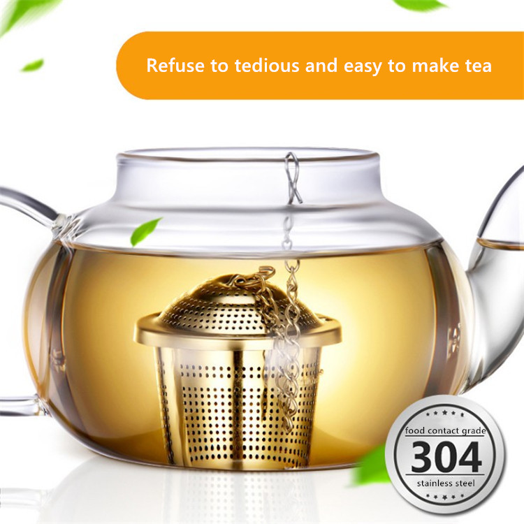 Kitchen Supply - Premium Stainless Steel Tea Ball Strainer Infusers with Micro Perforated Mesh - Steep Loose Leaf Tea, Herbal, Spices & Seasonings - Teapot, Tea & Coffee Cup Mug