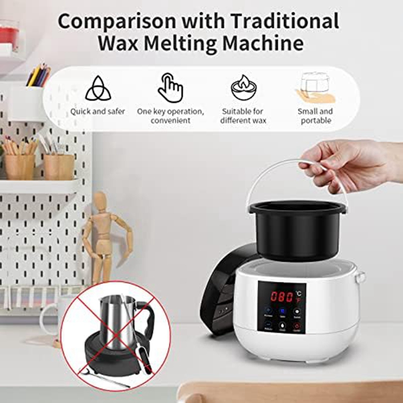 Wax Melter Candle Making LED Temperature Display for Adults Beginner, Soy Wax EU Plug