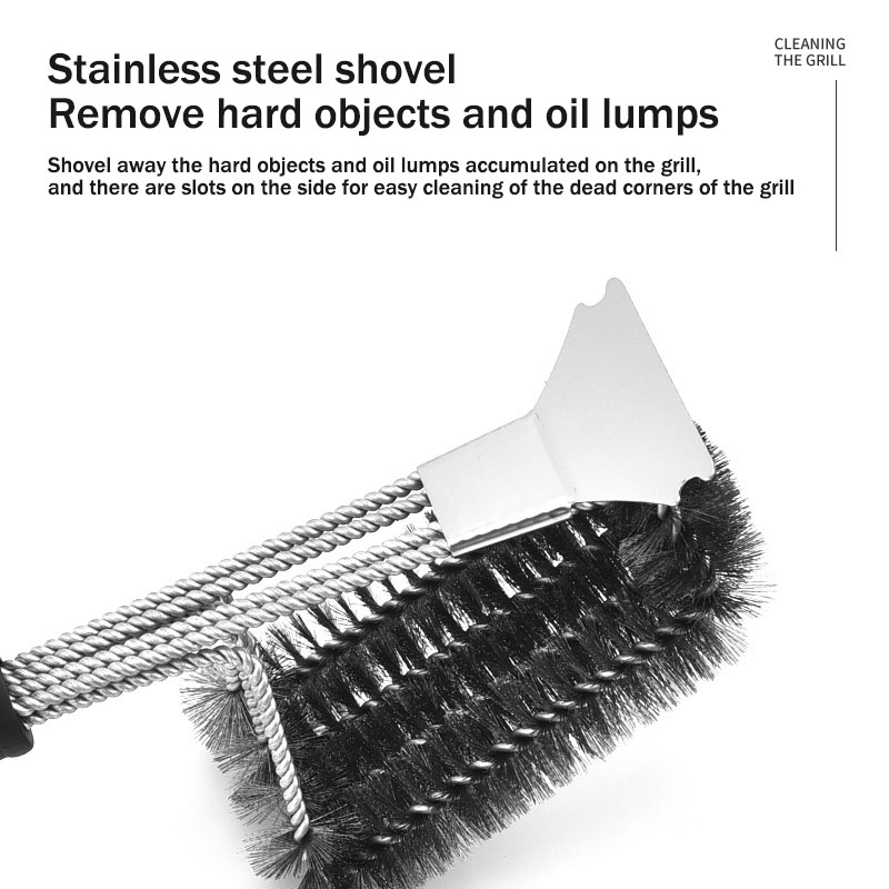 Stainless steel cleaning brushes, kitchen cleaning tools, pot bottoms, decontamination wire brushes, grill grill nets, wire brushes