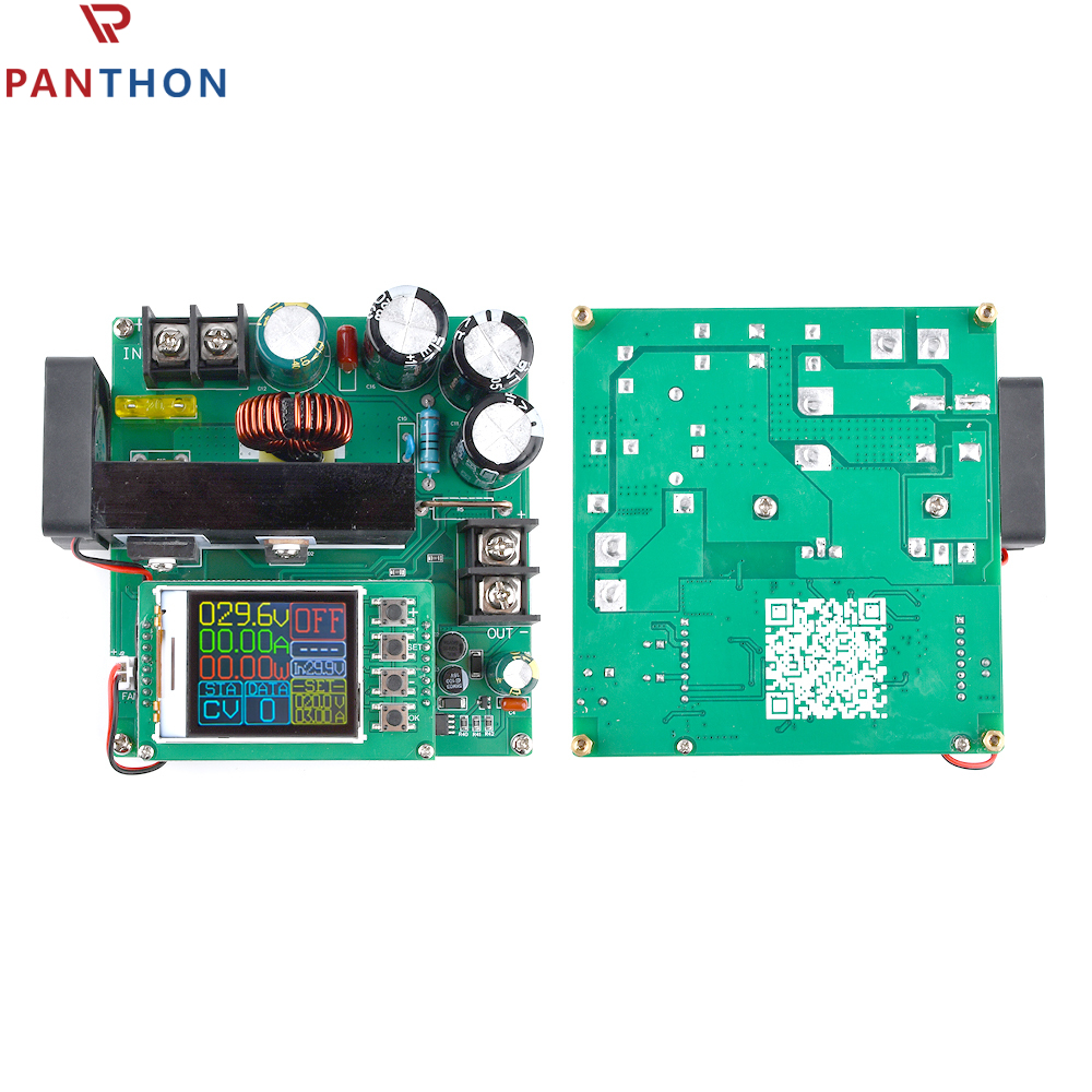 【💕Ready Stock🎉】PANTHON 1PC 900W 15A PCB CNC LCD Display Constant Current And Constant Voltage DC Boost Module Green