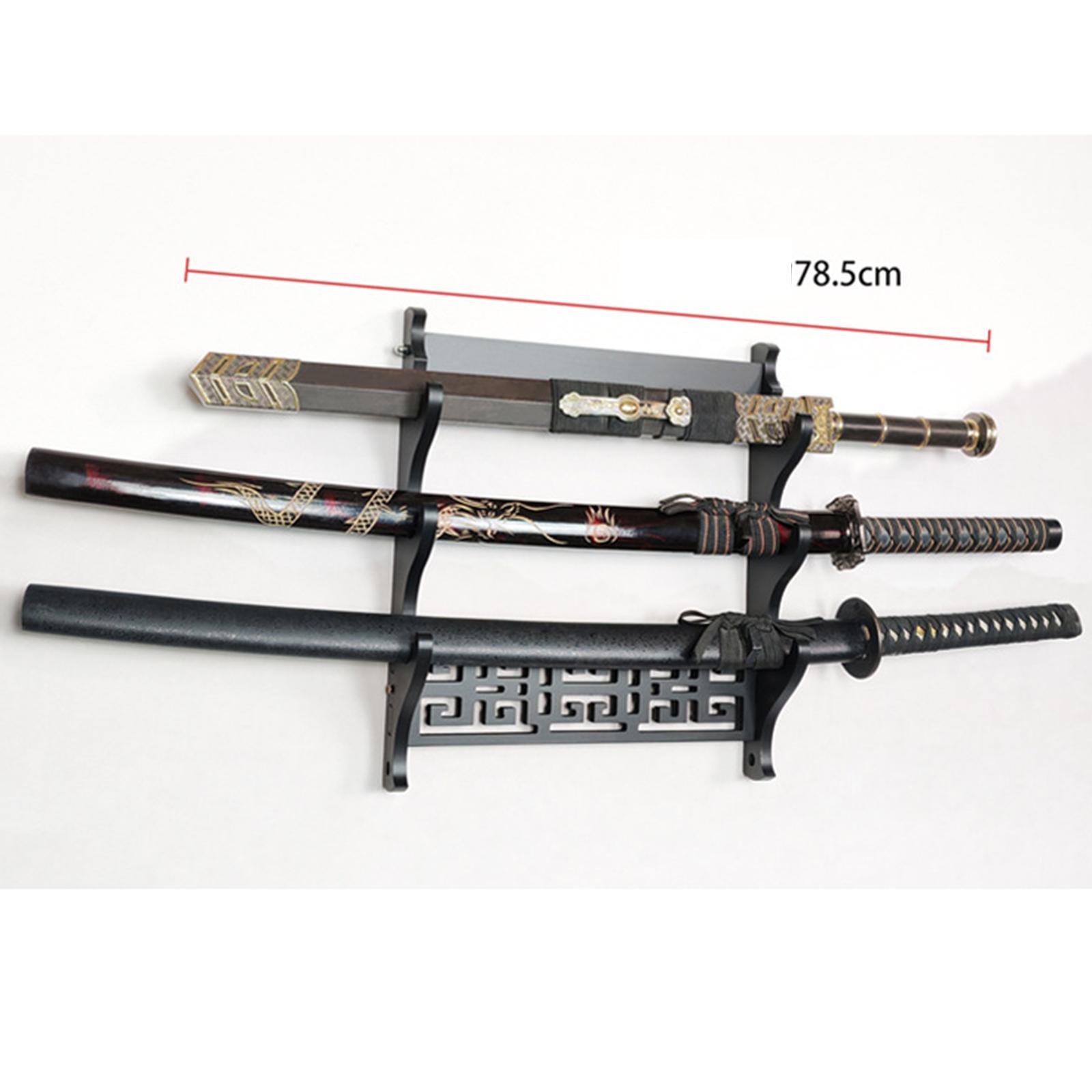 Baoblaze Wall Mounted Sword Hanger Sword Holder for Sturdy Malls Housewarming Gift