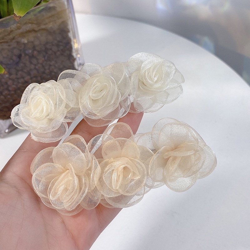 Kẹp tóc hình hoa trà phong cách tiểu thư