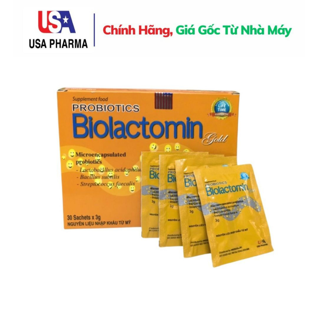 Cốm vi sinh biolactomin gold cân bằng hệ tiêu hóa đường ruột, hỗ trợ ăn ngon - hộp 30 gói
