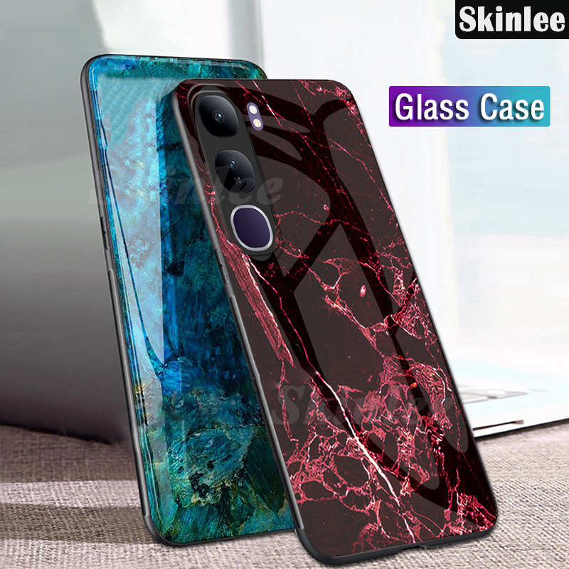Phone%20case%20For%20Vivo%20V40%20Lite%20Back%20cover%20Fashion%20Marble%20Hard%20Tempered%20Glass%20Protector%20Soft%20Silicone%20Cover%20For%20Vivo%20V40%20Lite%20Cover%20cases%20-%20Image%202