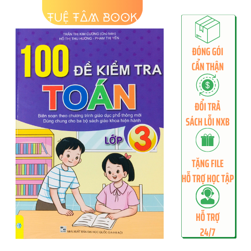 Sách - 100 đề kiểm tra toán 3