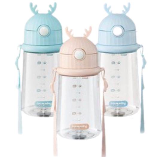 Bình uống nước cho bé , bình tập uống nước cho bé goki rudy450 ml inochi ,goki zuzu 520ml goki dino 470ml chống sặc