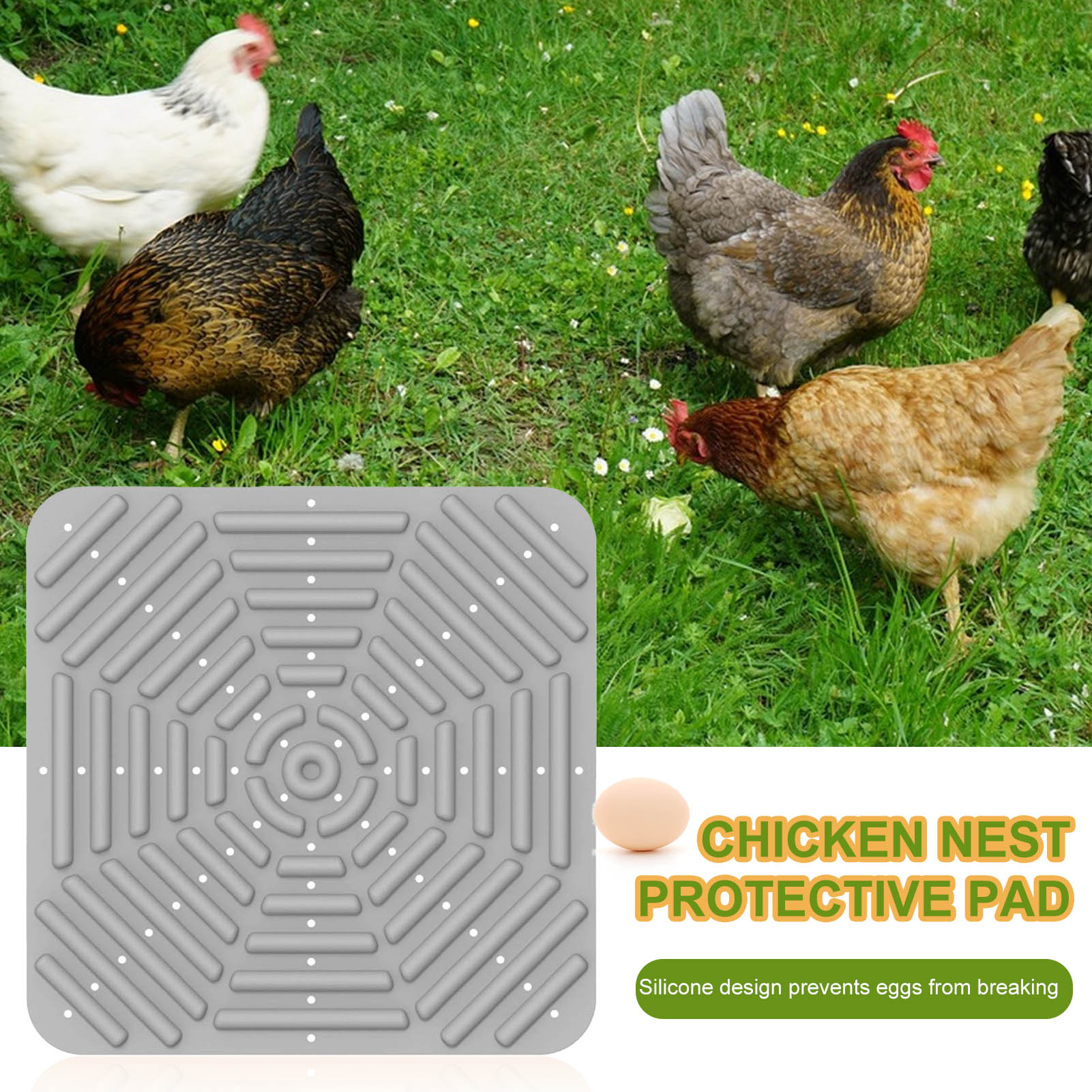 Air Circulation Chicken Mat Crack-proof Chicken Mat Comfortable Bedding Easy to Clean Prevents Egg Cracking Ideal for Buyers.