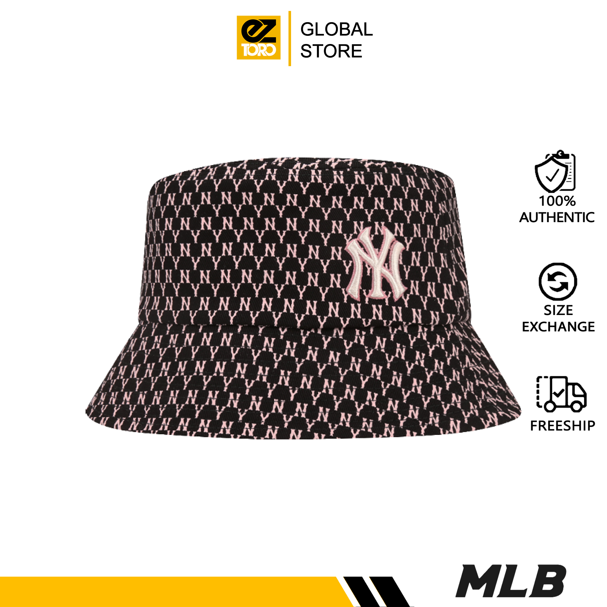 Mũ Bucket MLB Monogram Jacquard NY  Denim CODE 3AHTMD21N50BLS  Fox  Sneaker  MLB New Era Authentic  Sale Up To 70