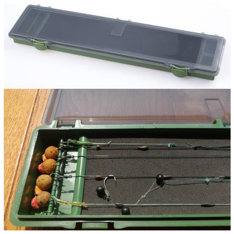 Cheap 34.5cm Carp Fishing Rig Tackle Box Storage Case Fishing Line