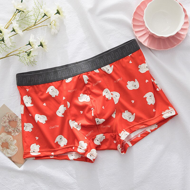 TECHOME Christmas Panties Unisex Briefs Panties Rabbit Men's