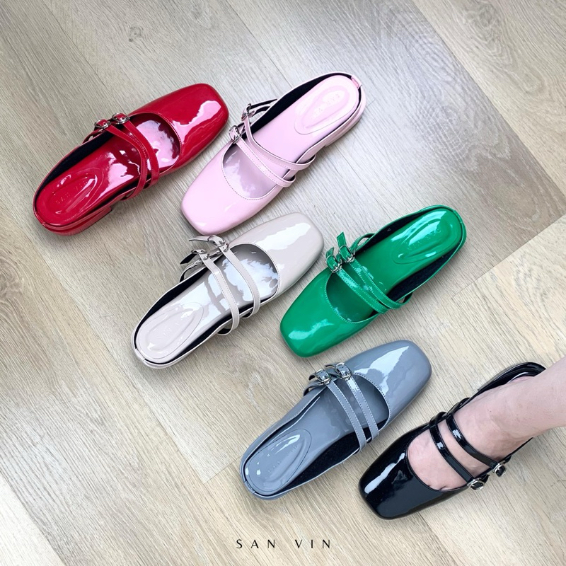 NO RESTOCK] SANVIN SAMDAL SENDAL Samdal Flats 2cm Sandal