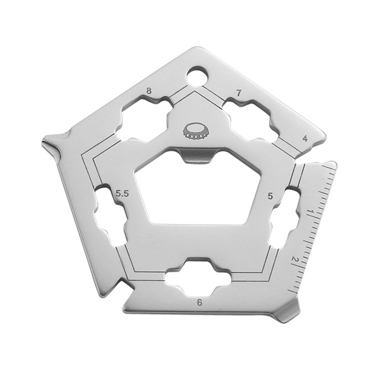 Ghxdryuru Handheld Tools Keychain Multi-tool 12-in-1 Stainless Steel Pocket Multi-tool Portable Handheld Tool with Ruler Bottle Opener Hex Wrench Perfect Father's Day Gift Keychain Gadgets for Outdoor Use