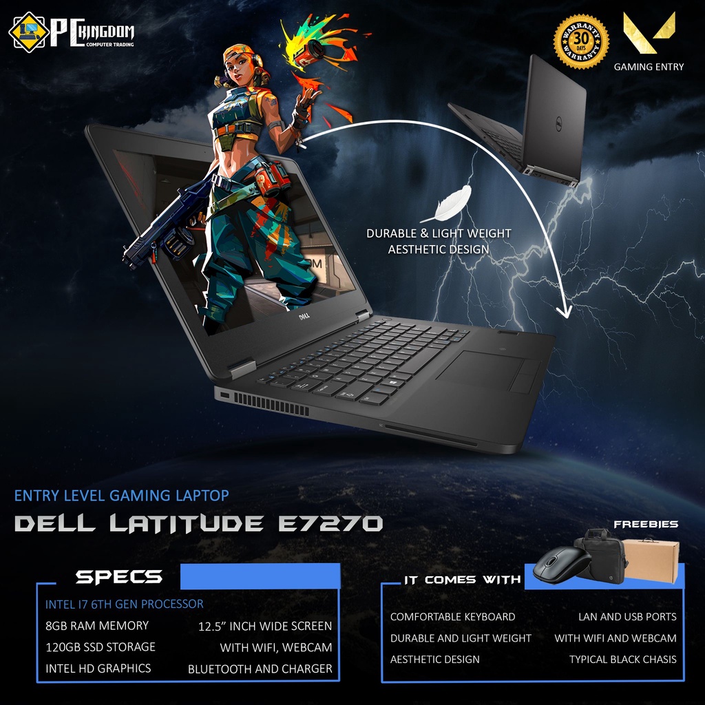 ENTRY LEVEL GAMING LAPTOP DELL LATITUDE i5 5th6th7th gen 8gb ram 256gb SSD Pckingdom Lazada PH