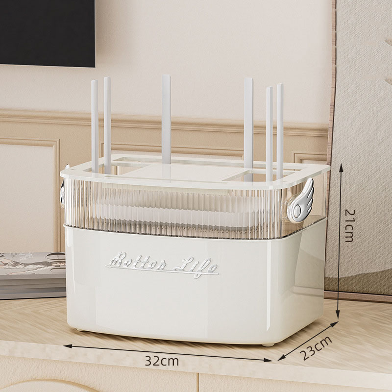 Storage box desktop cable socket light luxury living room storage rack Plastic