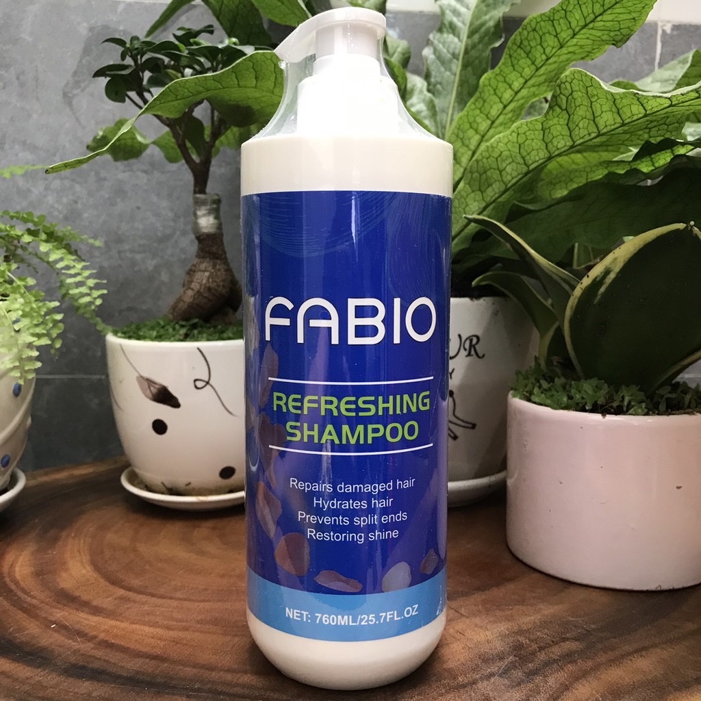[HCM]Dầu gội xả dưỡng chất FABIO Refreshing 760mlx2