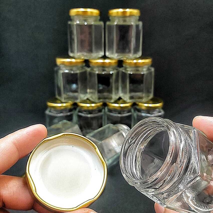 Hexagon pot 80ml – combo 10 pots/jars