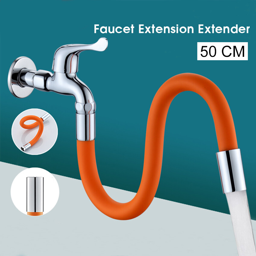 Faucet Extension Hose 360 Degrees Silicone hose Kitchen Faucet Extension Tube Bathroom Extension