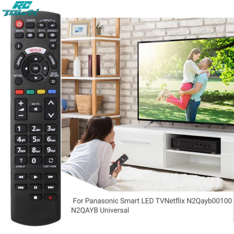 RCTOWN,100%Authentic!!Replacement Led Tv Remote Control Controller Compatible For Panasonic Smart Led Tv Netflix N2qayb00100 N2qayb Universal