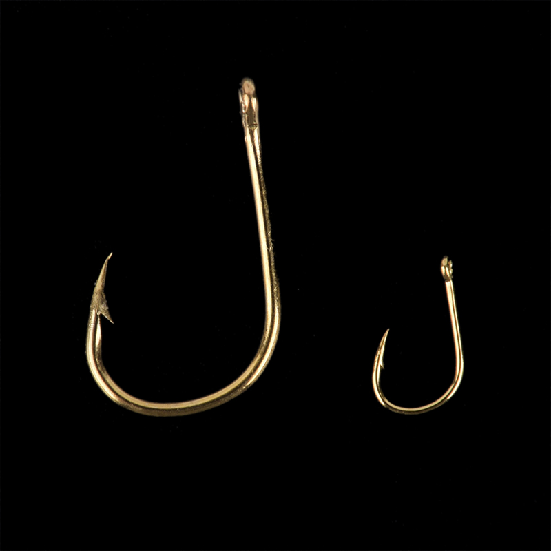 500pcs/set #3~#12 Fishing Hooks Carbon Steel Golden Fishhooks With Retail Box.