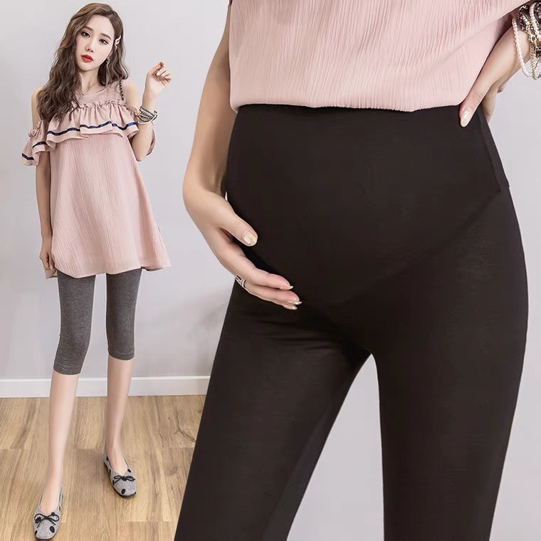 quần lửng trơn co dãn 4 chiều- Đồ Bầu Xinh tkutrang