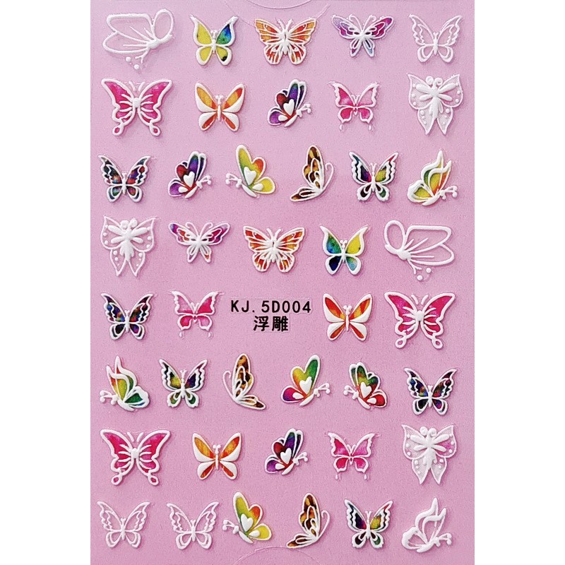 Sticker nail 5D nổi dán trang trí móng