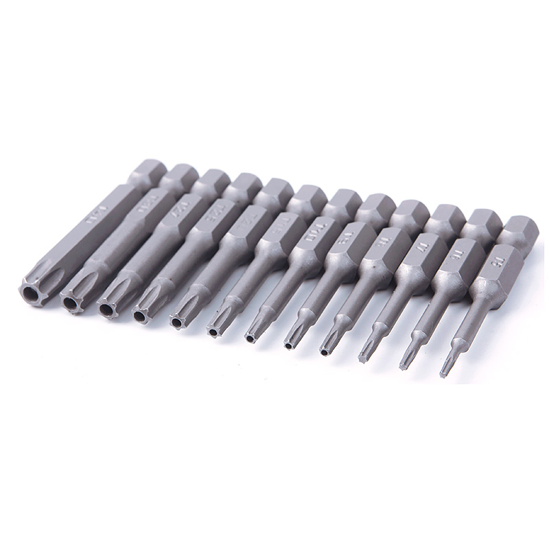 12 Cái Đầu Vít Lục Giác Torx 50Mm 1/4 Inch Bộ Từ Tính, Dụng Cụ T5-T40