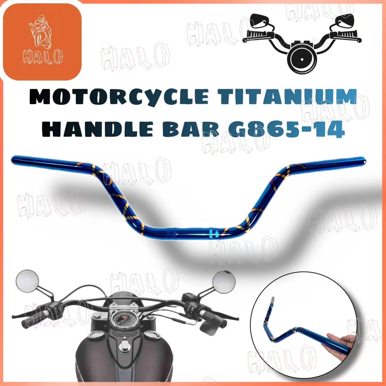 Halo Motor Motorcycle Handle Bar Titanium G865 14 X Lazada Ph Halo Motor Motorcycle Handle Bar Titanium G865 14 X Lazada Ph