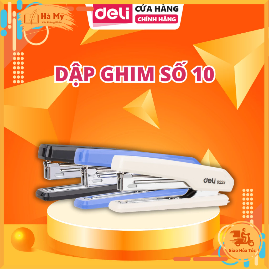 Dập Ghim Số 10 Deli E0229 - Chất Liệu Kim Loại Bọc Nhựa Chắc Chắn, Bền Đẹp, An Toàn, Dễ Sử Dụng