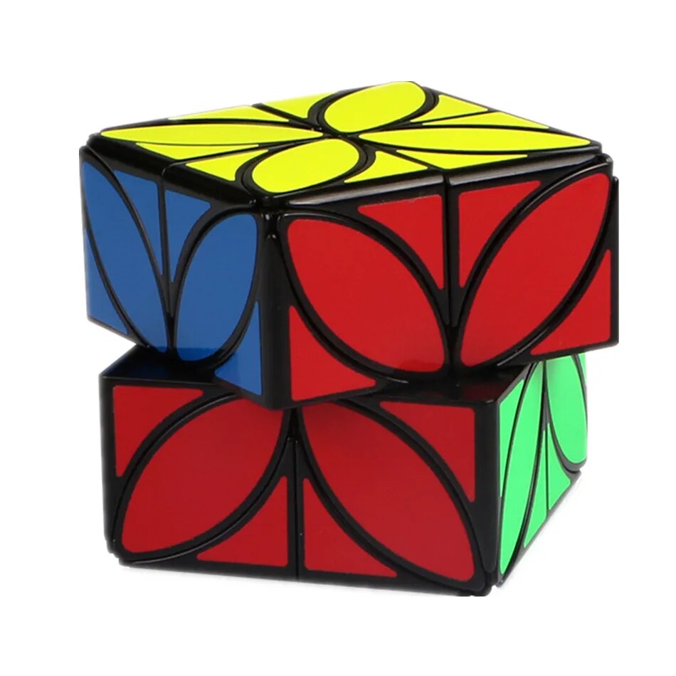 Original Gift Box Qiyi Four Leaf Clover Cube 3X3 Cube Strange-Shape 3X3x3 Cube Skew Speed Cube Professional Puzzle
