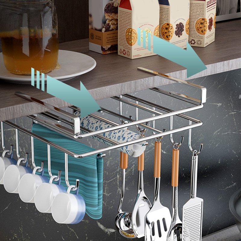 Nhà Bếp Tủ lưu trữ giá nồi nhà bếp Bìa Giá kê thớt Tủ phân vùng Giá treo đa chức năng kệ bếp