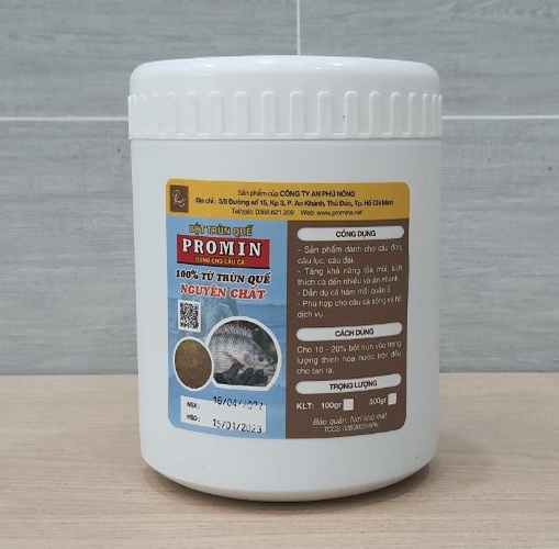 Bột trùn quế làm mồi câu cá hộp 500gr