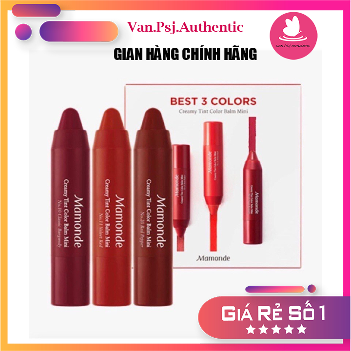 [ TRẢ ORDER] SET MAMONDE CREAMY TINT COLOR BALM MINI