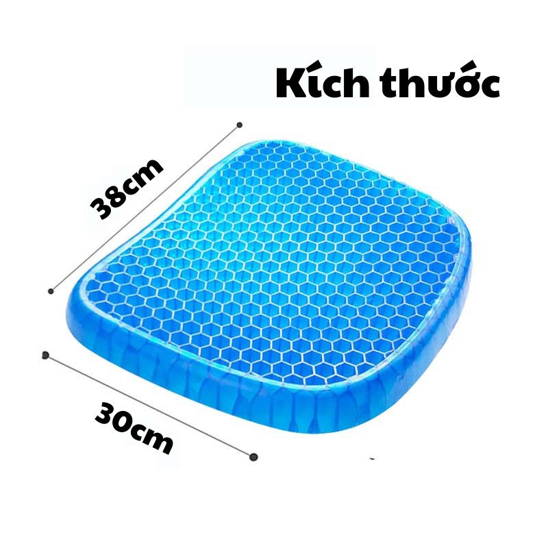 Đệm ngồi 2 lớp 3D silicon thoáng khí