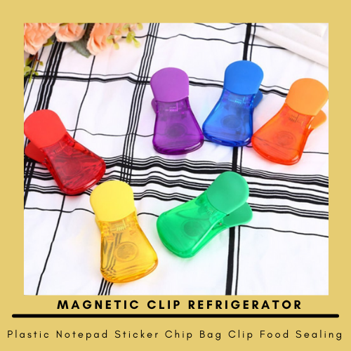Bag Clips with Magnet,Chip Clips-6Pcs Magnetic Strong Food Clips