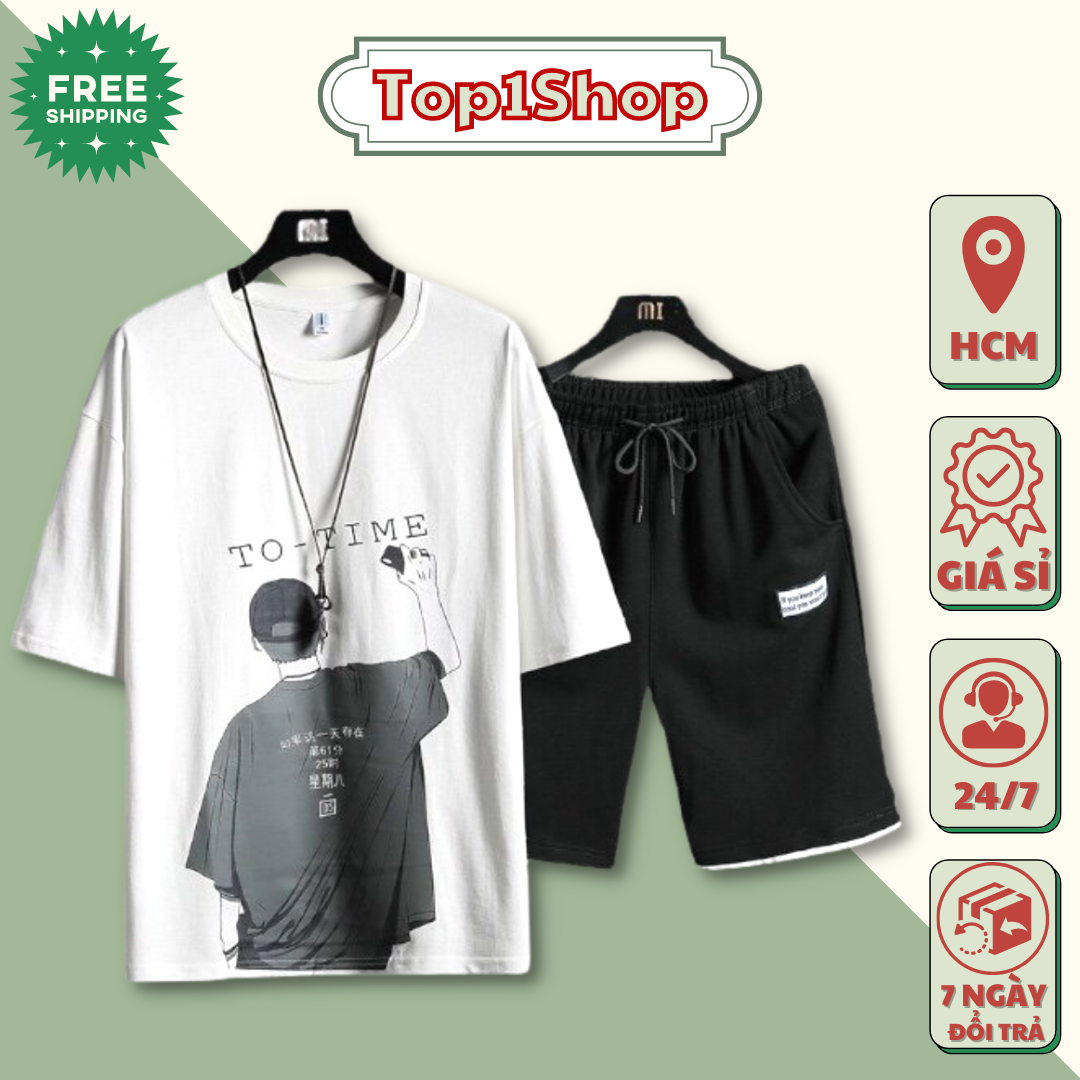 Đồ bộ nam TO TIME MẪU MỚI 🚚 FREESHIP 🚚 Set bộ thể thao nam THỜI TRANG ĐỘC LẠ -PHỐI SỌC cá tính PHONG CÁCH TRẺ TRUNG NĂNG ĐỘNG mặc đi chơi tập gym mặc nhà ngủ gồm áo thun và quần short đùi SIÊU MÁT MÙA HÈ-Top1shop S0