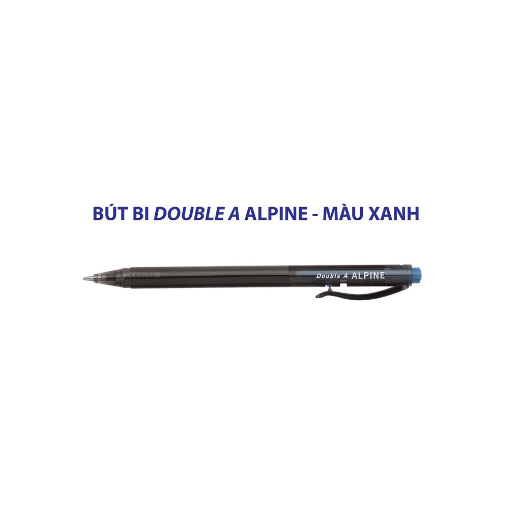 Bút bi Double A Alpine ngòi 0.7mm (Mực Xanh)
