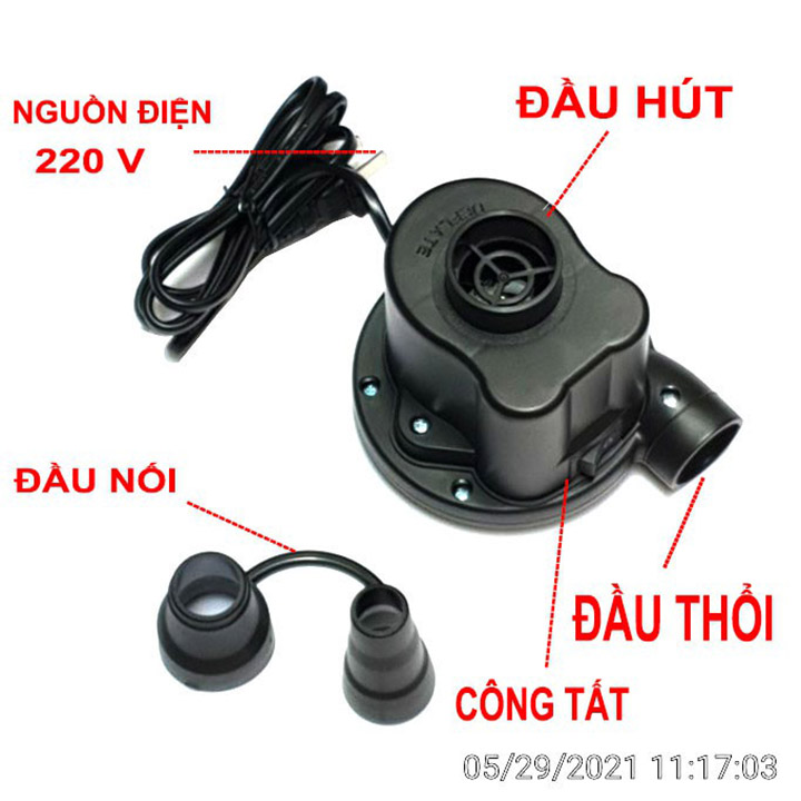 Bơm điện 2 chiều thổi hút và bơm phao bể bơi