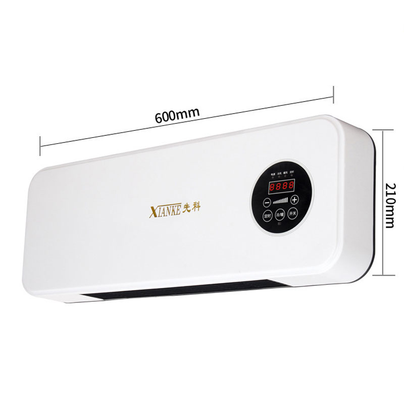 XiaoZhubangchu Household remote control wall-mounted heater, one-second hot and cold heating dual-use warm air wall-mounted mobile small air conditioner