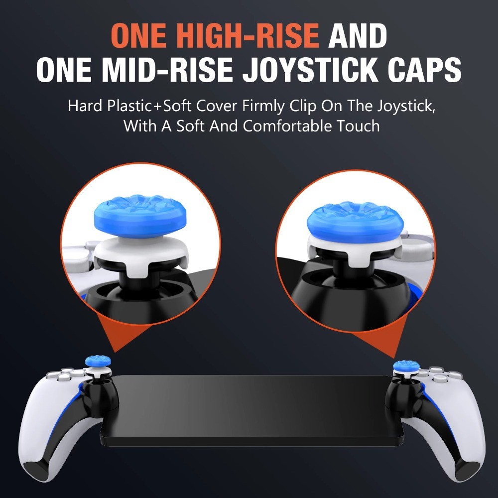 KontrolFreek Performance Thumbsticks Per PS5 E PS4 - Grip Rialzato - Colore Bianco