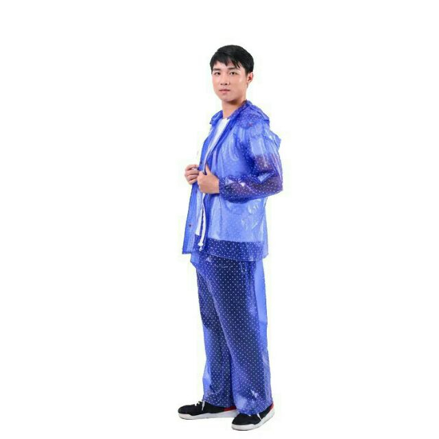 Bộ áo mưa chấm bi (Gồm áo và quần) siêu dai Nam Nữ MS70038