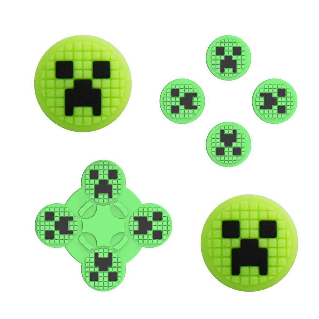 Minecraft MC Cute Non-slip Silicone Soft D-pad Cross Button ABXY Key ...