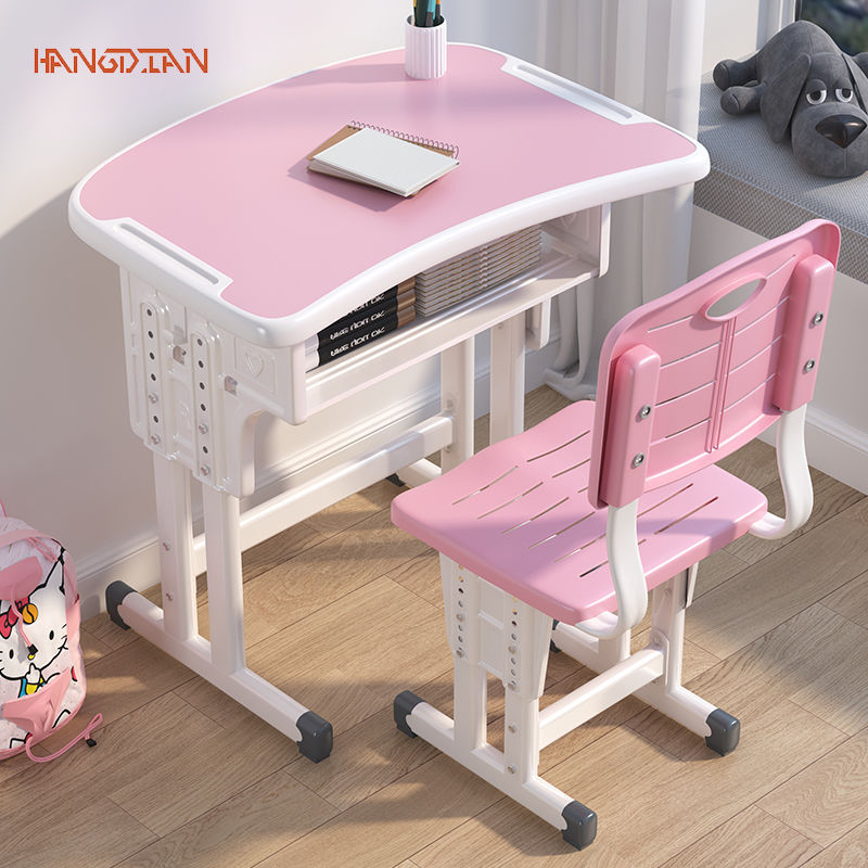 Student desk, chair, children's study table, simple writing table, student desk set