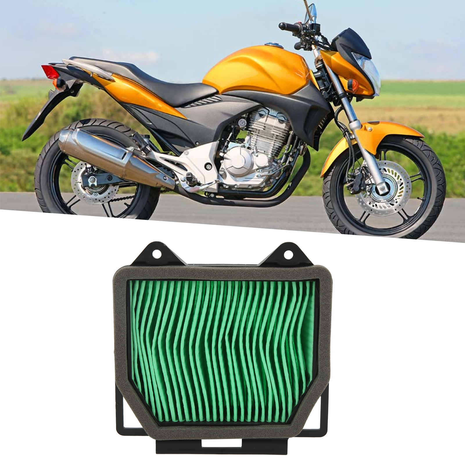 Engine Air Filter Long Lasting Large Filtering Area Air Filter Element for Motorcycle Accessories