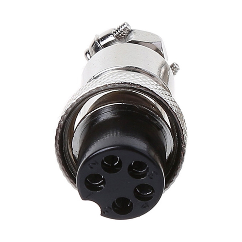 GX16 Aviation Plug Socket 5 Pin 16mm Female Wire Panel Circular Connector Copper Alloy Inline Cable Jointer