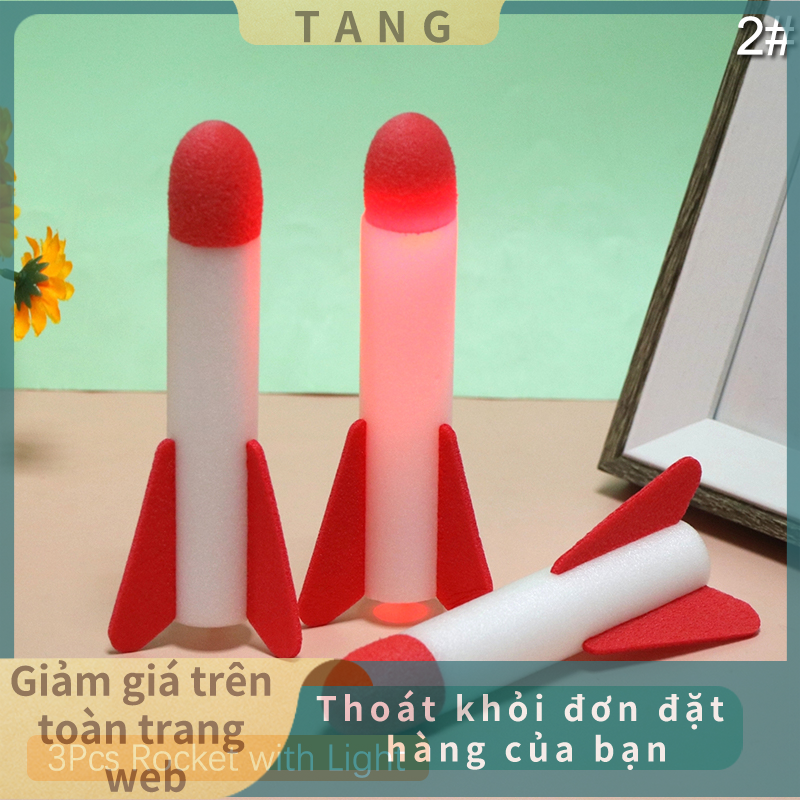 💖TANG 1 bộ đồ chơi bệ phóng Bơm chân tên lửa khí cho trẻ em bệ phóng tên lửa nhấp nháy đồ chơi cho trẻ em chơi ngoài trời quà tặng cho trẻ em