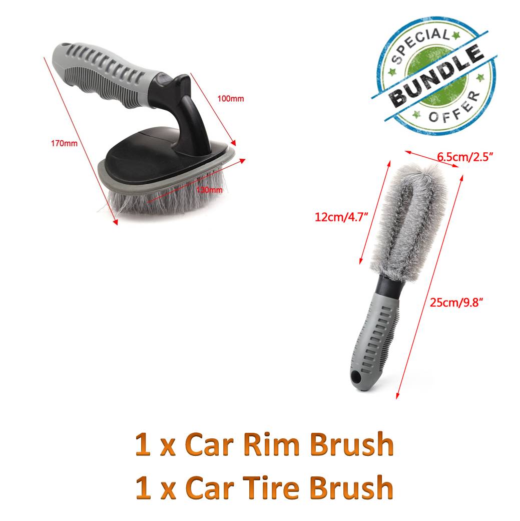 SPECIAL BUNDLE] 1 x Car Rim Brush + 1 x Car Tire Brush